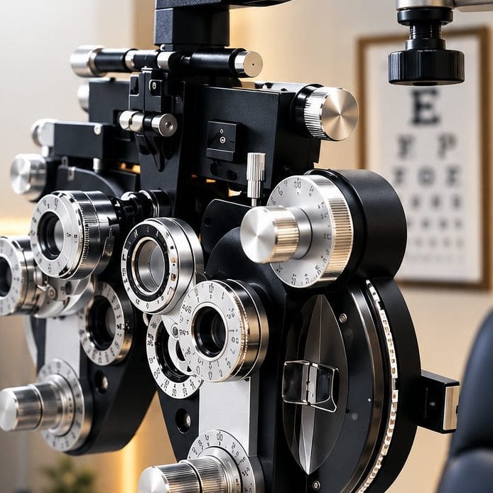 Refrator usado no exame de vista do Consultório Oftalmológico São Gabriel